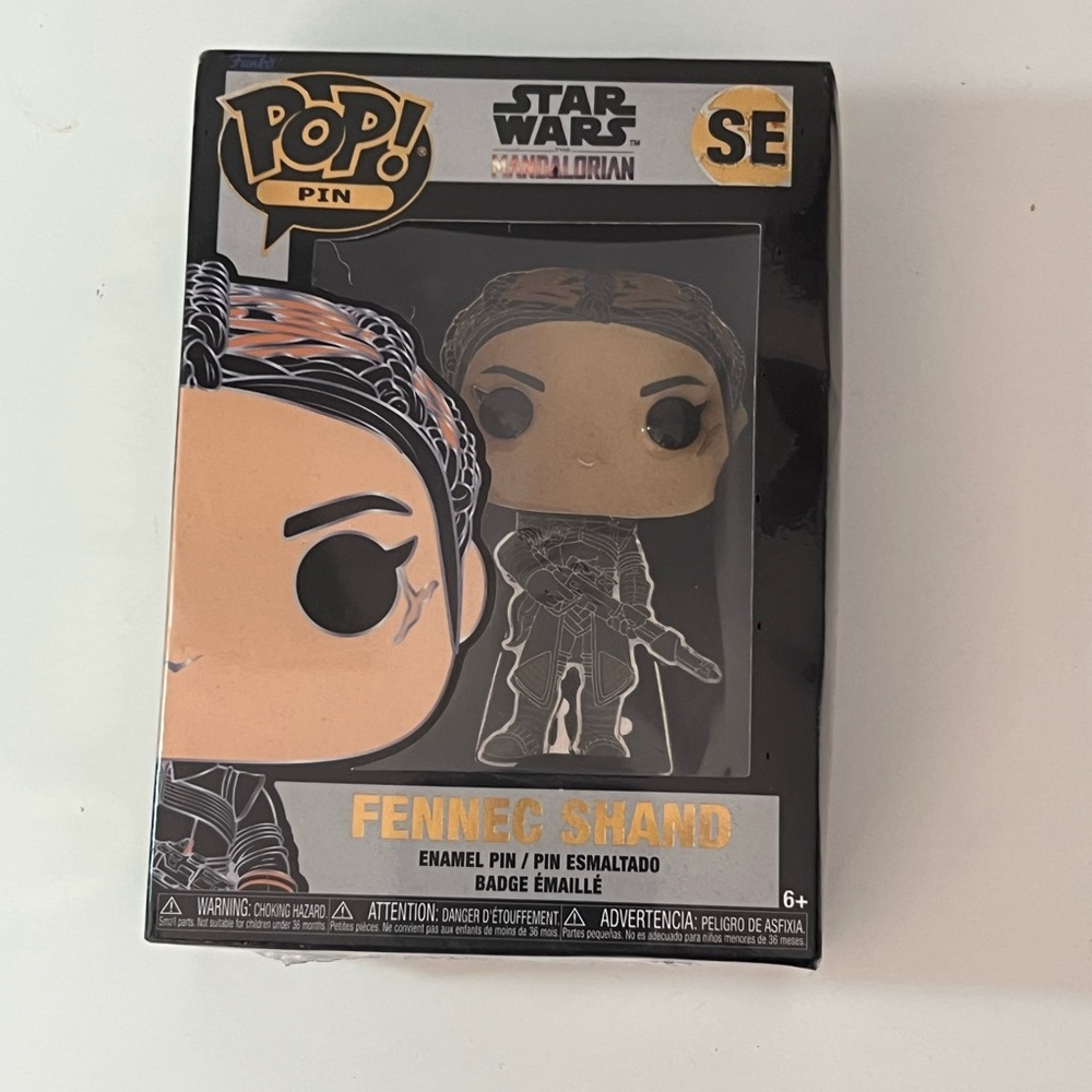 Pop Fennec Shand Enamel Pin in Black and Brown
